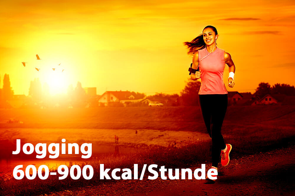 Jogging verbrennt 600-900 kcal pro Stunde
