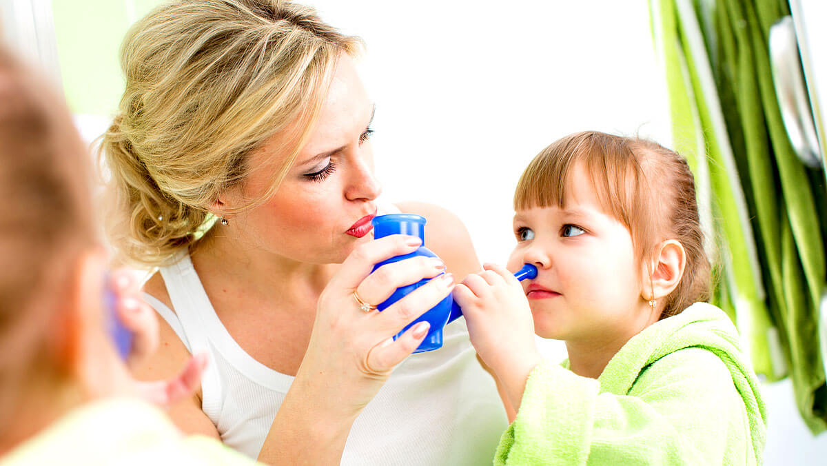 Nasenduschen gibt es auch für Kinder 